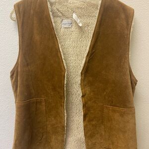 Simply Styled Tan Vest with Cream Lining Sanger Harris